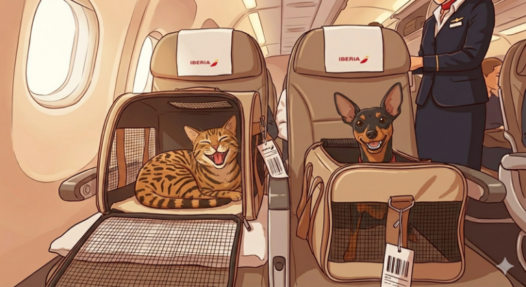 Volar en cabina con tu perro o gato en Iberia: Normas, Reserva y Consejos Específicos